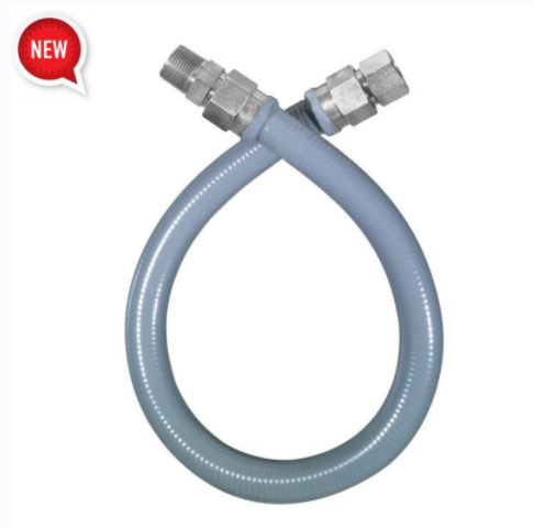High BTU Stainless Steel Moveable Foodservice Gas Connector 